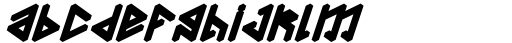 Penrose Geometric Mask Bd Italic Font LOWERCASE
