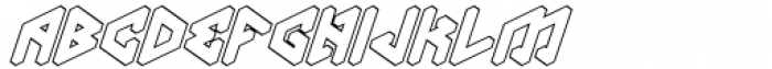 Penrose Geometric Mask Italic Line Font UPPERCASE