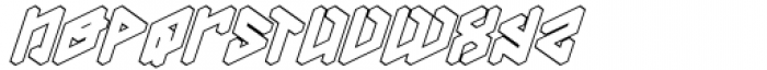 Penrose Geometric Mask Italic Line Font LOWERCASE