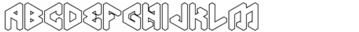 Penrose Geometric Mask Line Font UPPERCASE