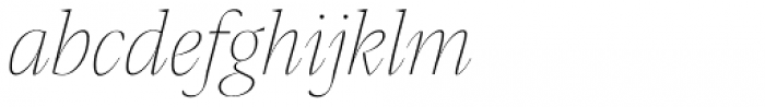 Pensum Display Thin Italic Font LOWERCASE