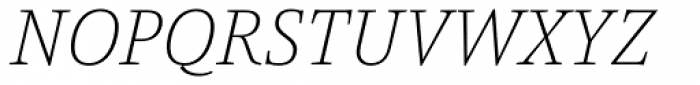 Pensum Pro ExtraLight Italic Font UPPERCASE