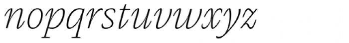 Pensum Pro ExtraLight Italic Font LOWERCASE