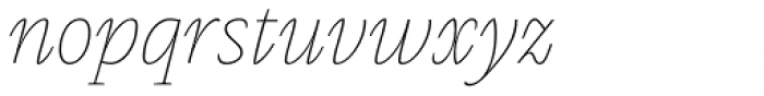 Pensum Pro Thin Italic Font LOWERCASE