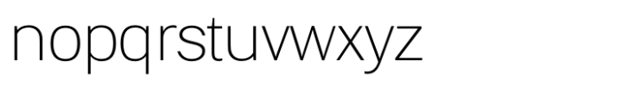 Penta Extralight Font LOWERCASE