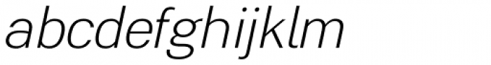 Penta Oblique Light Font LOWERCASE