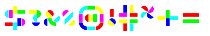 Pep Shapes RGB Font OTHER CHARS