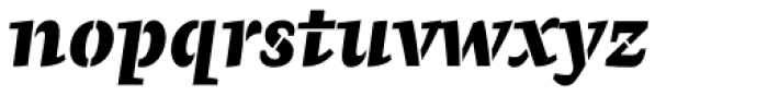 Pepone Stencil Black Italic Font LOWERCASE