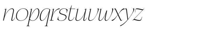 Peragat Thin Italic Font LOWERCASE