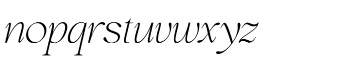 Perfect Dream Thin Italic Font LOWERCASE