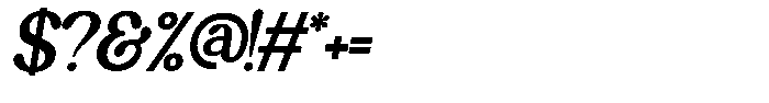 Perfect Mangue Italic Font OTHER CHARS