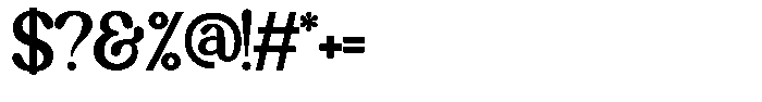 Perfect Mangue Regular Font OTHER CHARS
