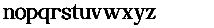 Perfect Mangue Regular Font LOWERCASE
