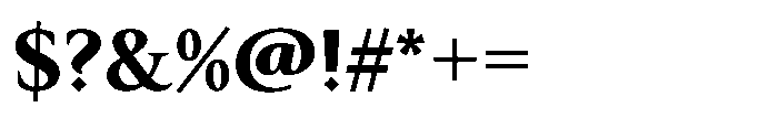 Perfect Roman Black Font OTHER CHARS