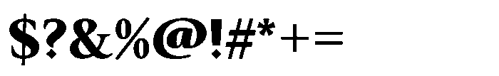 Perfect Roman Heavy Font OTHER CHARS