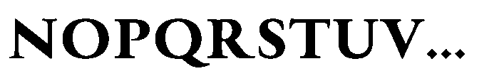 Perfect Roman Heavy Font LOWERCASE