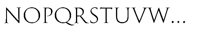 Perfect Roman Light Font UPPERCASE