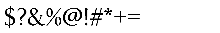 Perfect Roman Medium Font OTHER CHARS