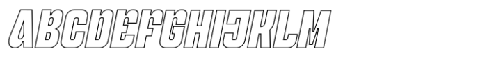 Perfect SS Bold Italic Outline Font UPPERCASE