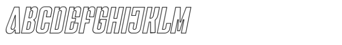 Perfect SS Italic Outline Font UPPERCASE