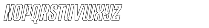 Perfect SS Italic Outline Font UPPERCASE