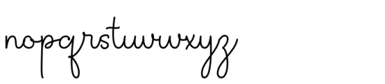 Perfectly Fabulous Script Font LOWERCASE