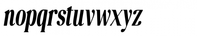 Perfectly Nostalgic Condensed Bold Italic Font LOWERCASE