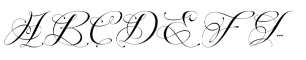 Perfecto Calligraphy Regular Font UPPERCASE
