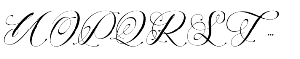 Perfecto Calligraphy Regular Font UPPERCASE