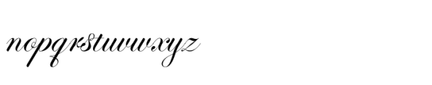 Perfecto Calligraphy Regular Font LOWERCASE