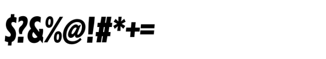 Performa Compressed Bold Italic Font OTHER CHARS