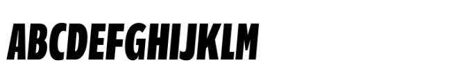 Performa Compressed Bold Italic Font UPPERCASE