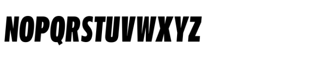 Performa Compressed Bold Italic Font UPPERCASE