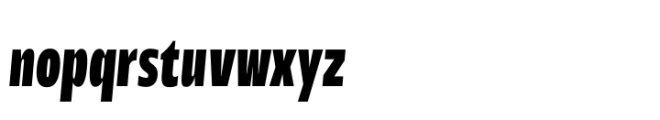 Performa Compressed Bold Italic Font LOWERCASE