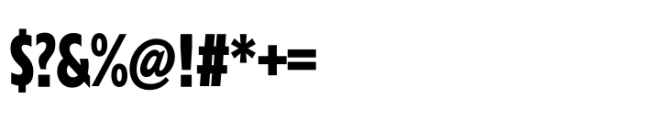 Performa Compressed Bold Font OTHER CHARS