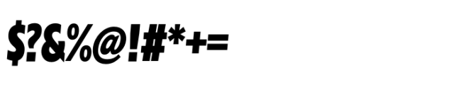 Performa Compressed Extra Bold Italic Font OTHER CHARS