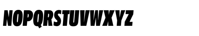 Performa Compressed Extra Bold Italic Font UPPERCASE