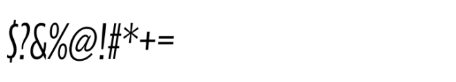 Performa Compressed Extra Light Italic Font OTHER CHARS
