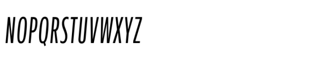 Performa Compressed Extra Light Italic Font UPPERCASE