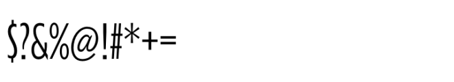 Performa Compressed Extra Light Font OTHER CHARS