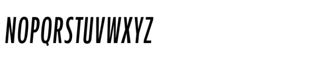 Performa Compressed Light Italic Font UPPERCASE