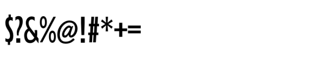 Performa Compressed Regular Font OTHER CHARS