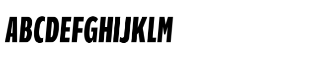 Performa Compressed Semi Bold Italic Font UPPERCASE