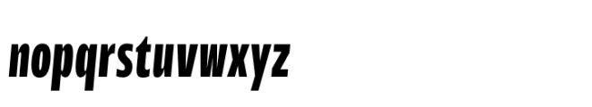 Performa Compressed Semi Bold Italic Font LOWERCASE