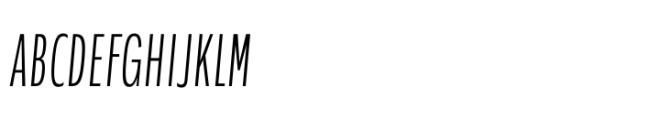 Performa Compressed Thin Italic Font UPPERCASE