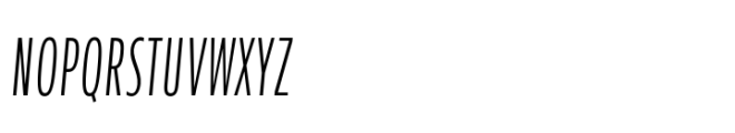 Performa Compressed Thin Italic Font UPPERCASE