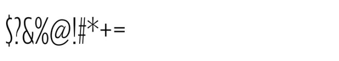 Performa Compressed Thin Font OTHER CHARS