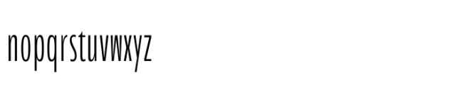 Performa Compressed Thin Font LOWERCASE