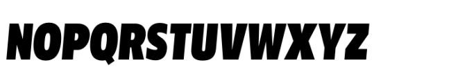 Performa Condensed Black Italic Font UPPERCASE
