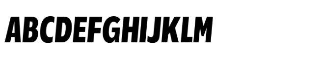 Performa Condensed Bold Italic Font UPPERCASE